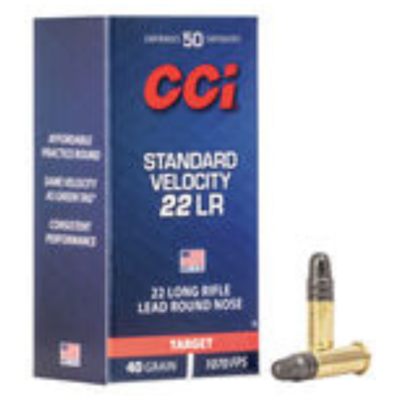 Munições CCI - .22 LR - Standard Velocity - 40grains